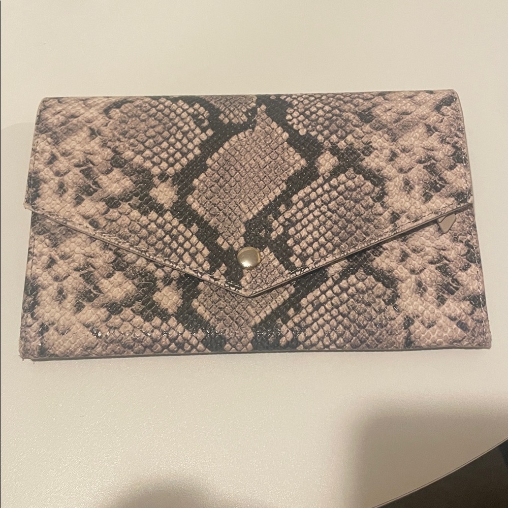 Stylish Beige and Snake Print Women's Bag